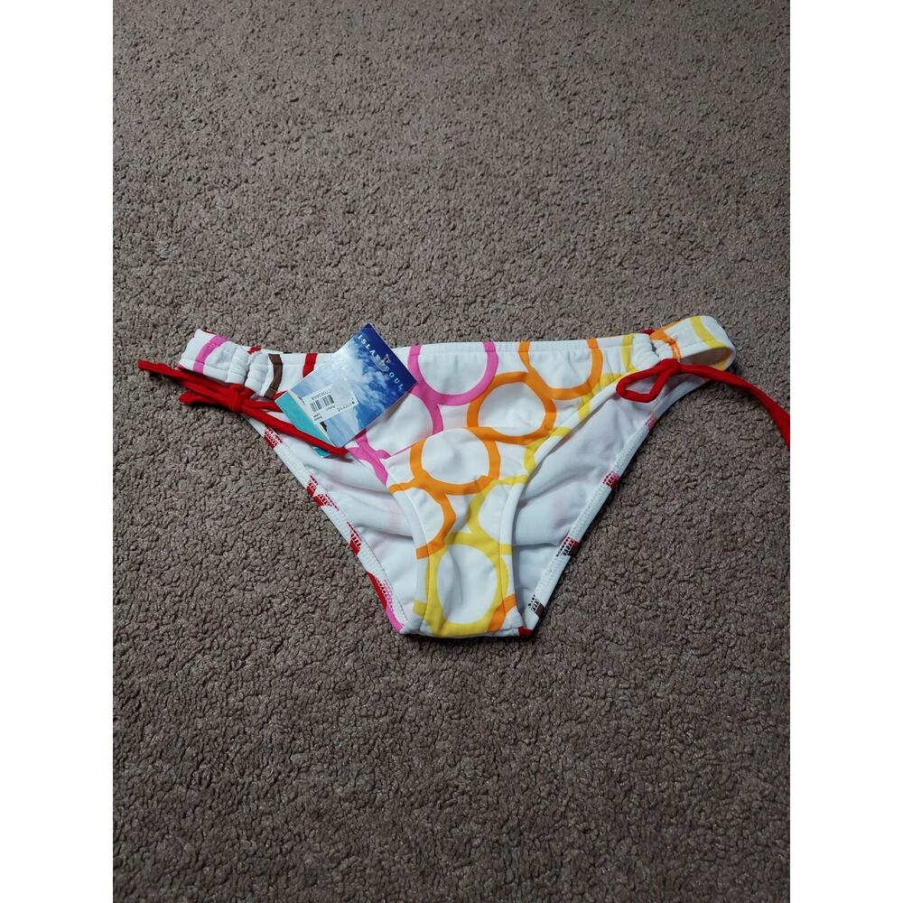 NWT Junior's Size Medium Island Soul Circle Patterned Bikini Bottoms